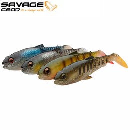 Leurre Craft Cannibal Paddletail Savage Gear 12.5cm 20g Clear Water Mix (les 4)
